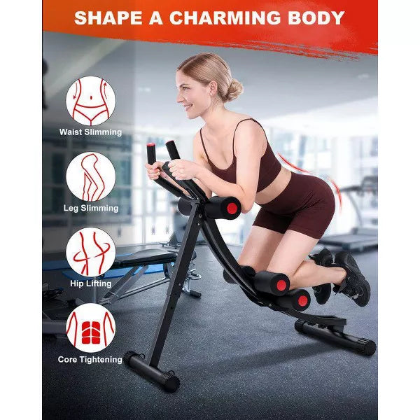 GIKPAL Foldable Ab Machine, Ab Workout Equipment for Home Gym,Core & Abdominal Trainer Fitness Equipment Max 440lbs