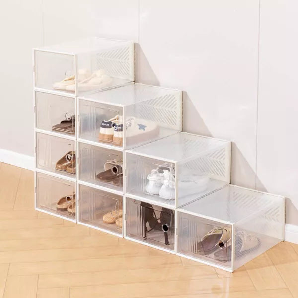 VUSIGN 9.1''X5.5'' Shoe Box Storage Stylish Small Clear
