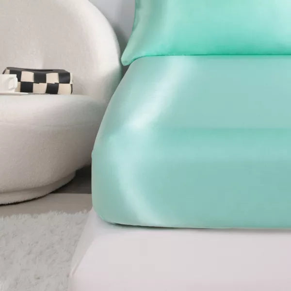 3/4 Pieces Satin Bed Sheet Set, Silky Cooling Soft Sheet Set - NTBAY