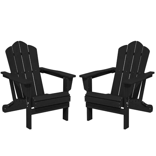 Hyleory HDPE Outdoor Folding Chair with Cloud-Shaped Backrest, Portable Patio Seating