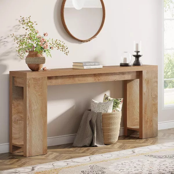 Tribesigns 70.9 inch Extra Long Console Table, Narrow Entryway Sofa Accent Table for Living Room Hallway