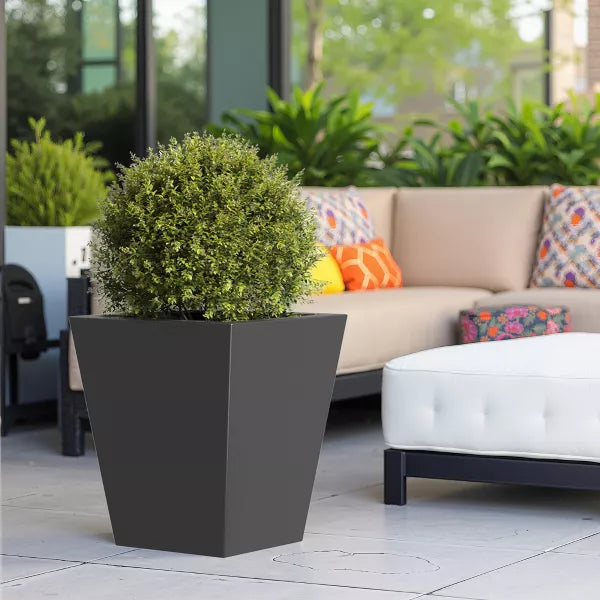 Wooakway Outdoor/Indoor/Decor/Garden Large Tall Metal Planter Pots Planter Boxes Cachepots Nursery Pots