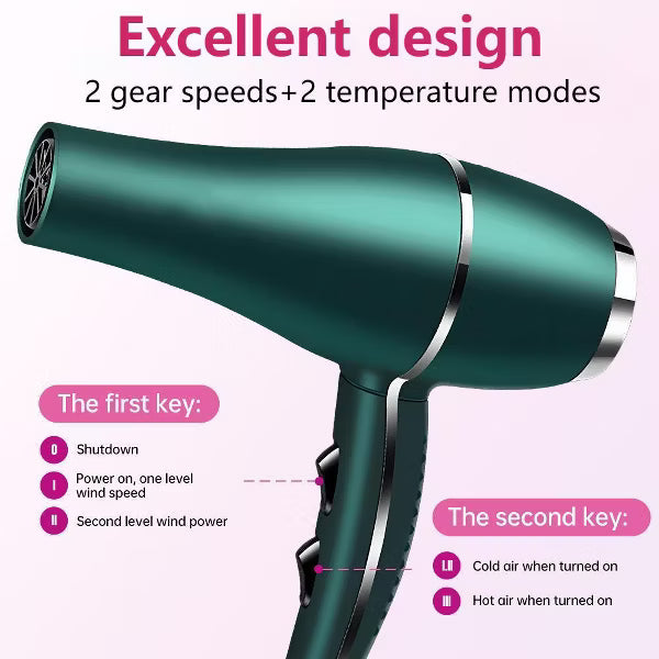 Morfone 12pcs-in-1 Hair Drying Set - Hair Dryer. Quickly dries hair - Compact and portable, suitable for the whole family - Gift set.