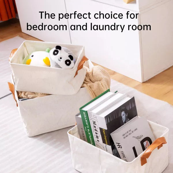 VUSIGN Non-Woven Storage with Handle Medium Light Beige