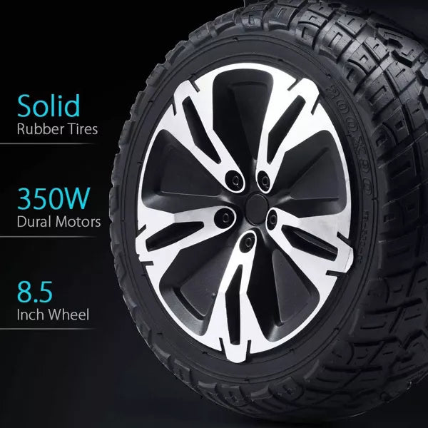 Mastgoal 8.5 inch 700W off-Road Hoverboard - All Terrain Hoverboard with Bluetooth Speaker and LED Lights, 10 mph, 265lbs Loads