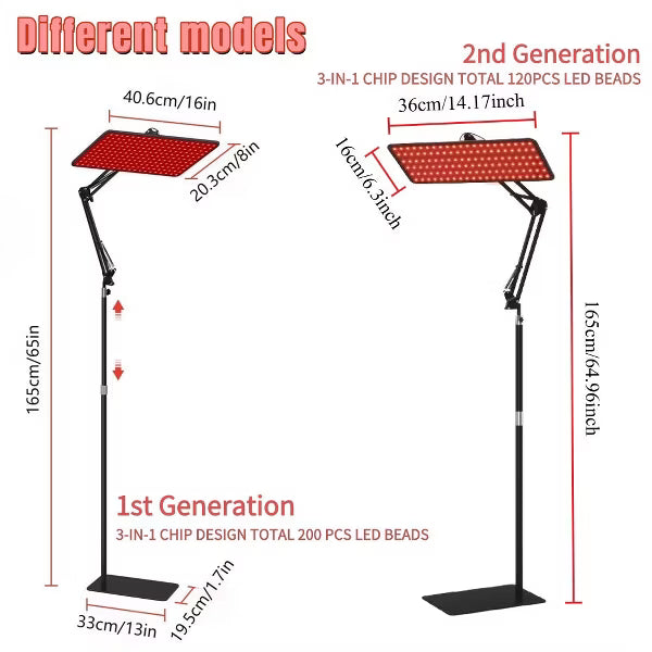 Morfone 120 or 200 light bulbs infrared red light therapy device, suitable for body and face. Suitable for home use, it is the best gift choice.