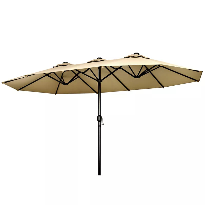 VisioGear Patio Umbrellas, Large Table Umbrella for Outdoor Patio, Outdoor Umbrella with Crank Handle, Brown, 181.1"*106.2"*94.5"