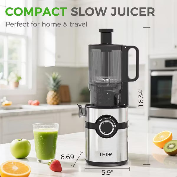 OSTBA Juicer Machines, Cold Press Juicer For Whole Vegetables and Fruits, Easy to Clean for Batch Juicing
