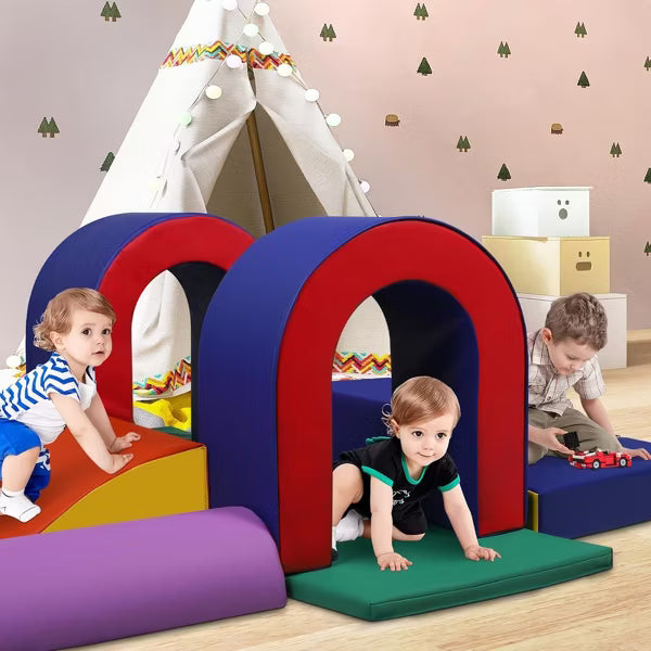 Kinder King Climb and Crawl Activity Play Set, Soft Foam Block for Climbing, Crawling and Sliding
