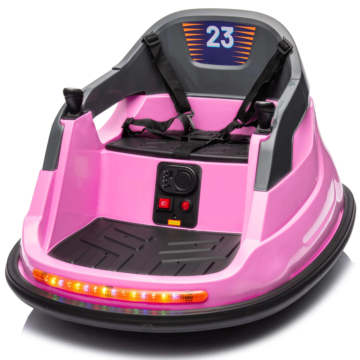 Hikiddo Bumper Car for Kids, 6V Powered Kids Ride on Toys Bumper Car for Toddlers 1.5-5 w/ Remote, 3 Speed - Pink