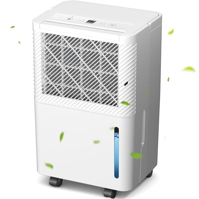KISSAIR 22 Pints Portable Dehumidifiers, 1,500 Sq. ft Coverage Area, Auto Shut off, 24H Timer, 2.1L Water Tank, Drain Hose,Ideal for Room, Bathroom, Basement