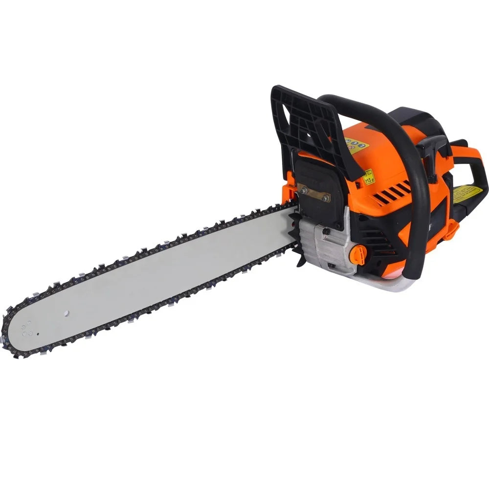 Ktaxon 52cc Gas Chainsaws 20 Inch Bar Power Chain Saws, 2 Stroke Handed Petrol Gasoline Chain Saw for Cutting Wood Outdoor Garden Farm Home Use, EPA Compliant