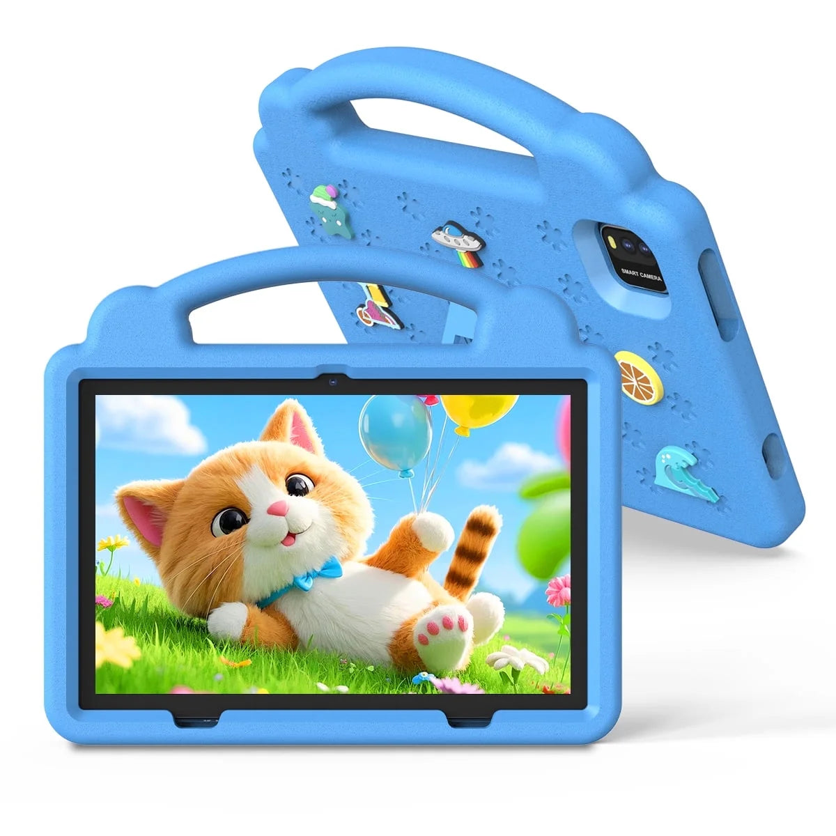 PUTECCH Kids 10 Tablet, Android 14 Tablet for Kids, Parental Control Pre Installed Education Apps, 6GB RAM 64GB Storage, 6000mAh, WiFi 6, EVA Shockproof Case Blue