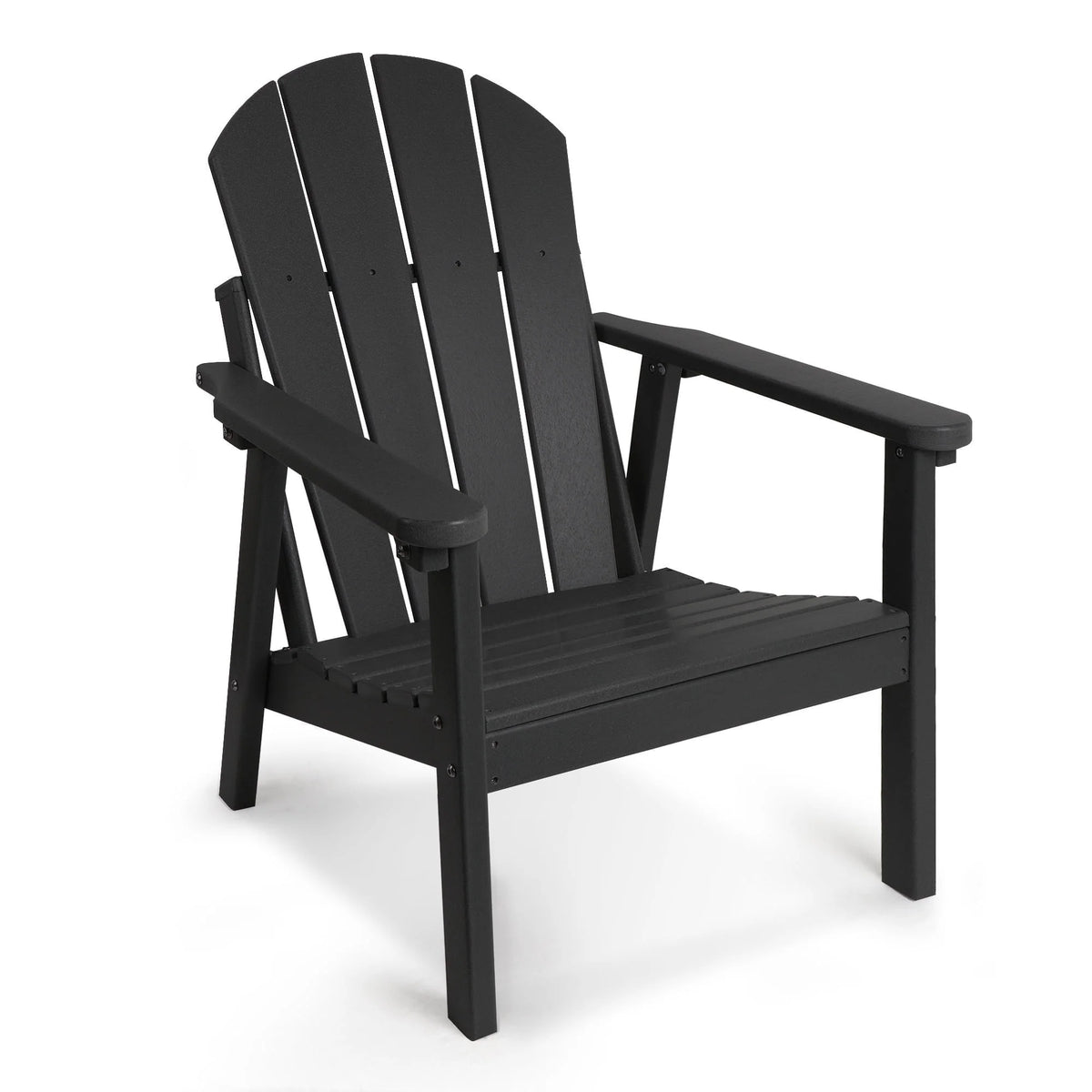 Plastic Adirondack Chair, HDPE Weather Resistant Adirondack Chairs, Black
