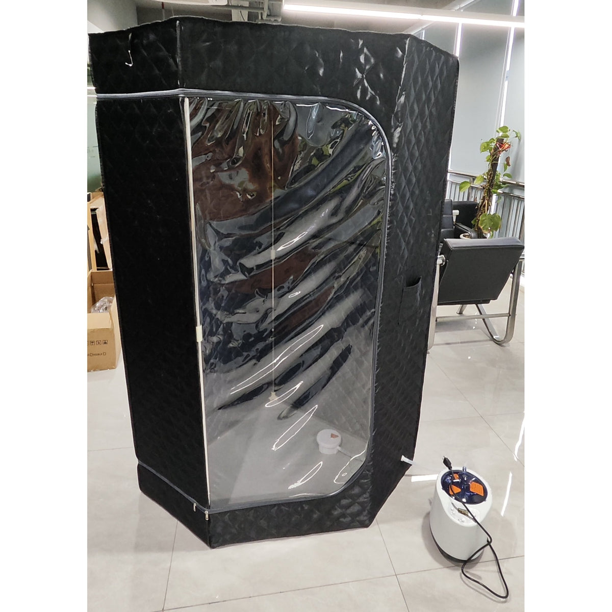 Portable Sauna Tent for Home, Novashion Personal Steam Sauna Box, Black