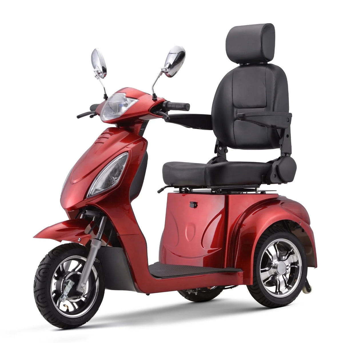 SUNDERWELL Electric Heavy Duty Mobility Scooters, Large 3 Wheels Wheelchair Device, 400 LBS Capacity for Seniors Adults, Speed Adjust, Remote Key, Ship Fully Assembled and Ready to Ride
