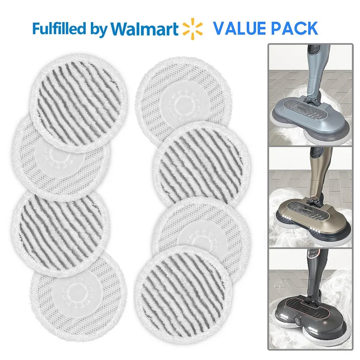 Shark S7000 Replacement Steam Mop Pads 8 PACK for Shark S7000AMZ S7001 S7201 Steam Mop Washable Pads