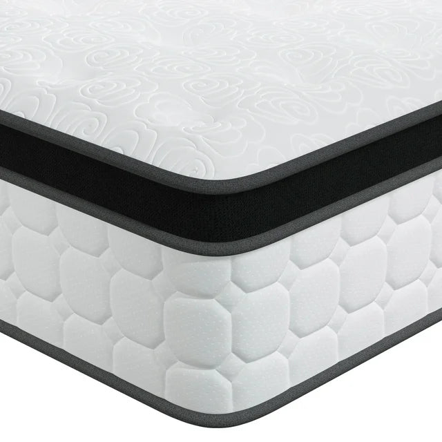 Tvdfgts 12 inch Queen Mattress,Cooling Gel Memory Foam Mattress in a Box,Individual Pocket Spring Hybrid Mattress with Pressure Relief & Motion Isolation,Soft and Comfort,Medium-Firm,CertiPUR-US