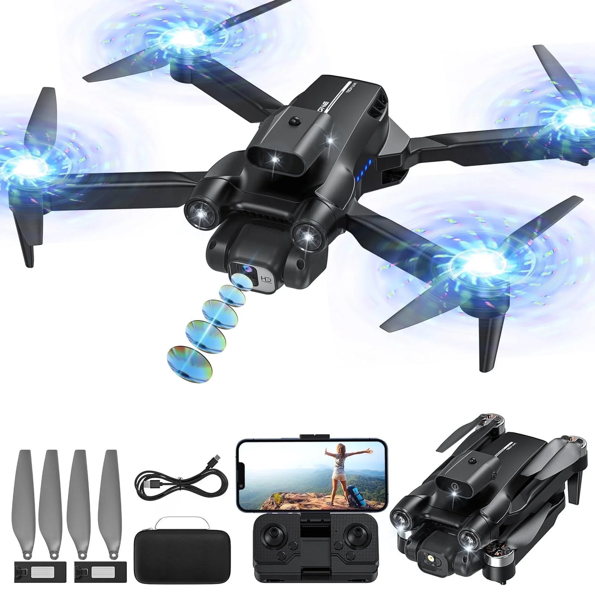 VILINICE 8 Drone with Camera LH X77PRO 1080P HD 4K Camera , RC Quadcopter, Drone for Adults and Beginners