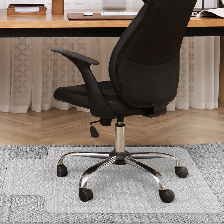 YEERSWAG Office Chair Mat for Carpet Floor 48x30 PVC Chair Mat,Carpet Protector Rectangle Transparent Non-Slip Computer Desk Chair Mat with Grippers for Work, Home,Gaming