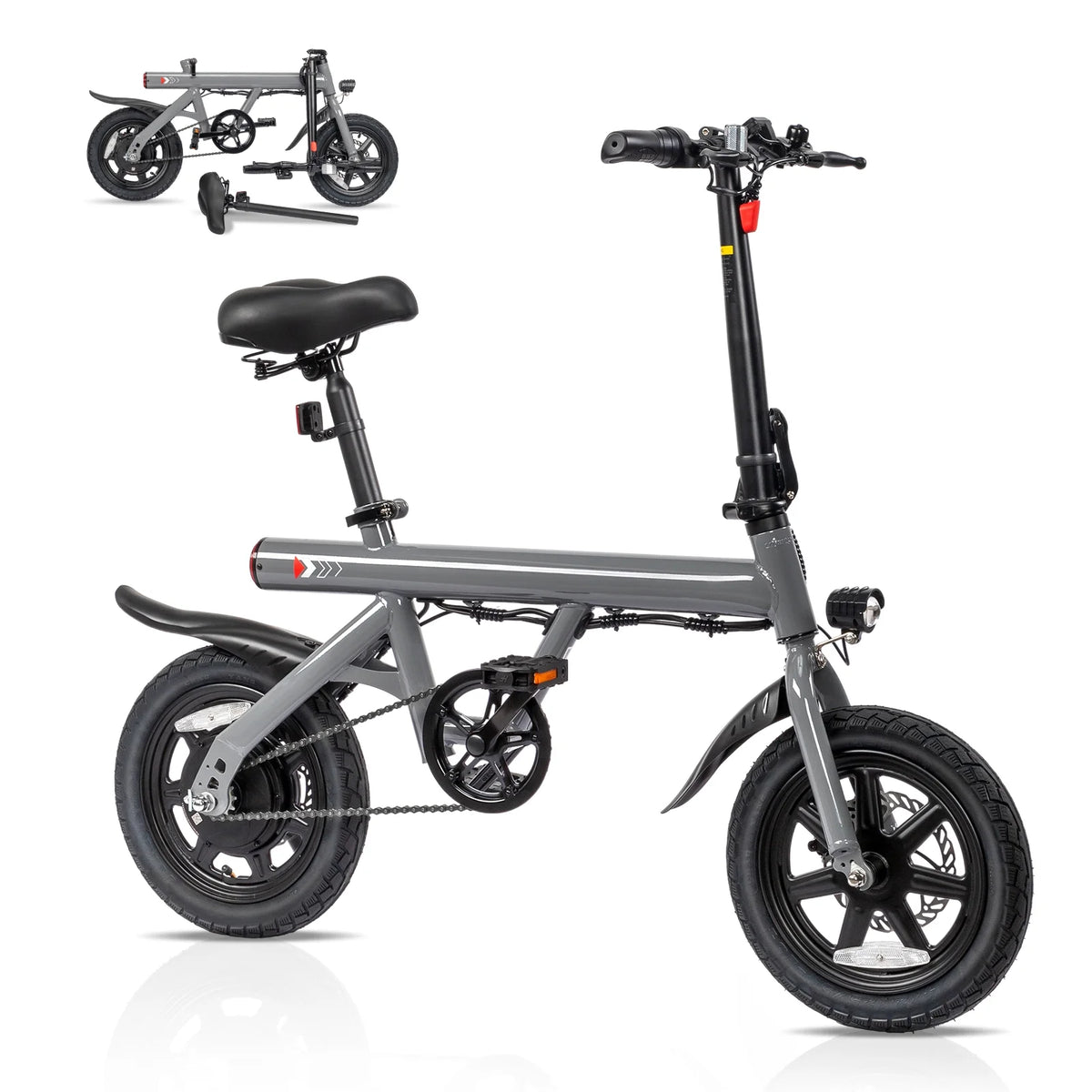 Zimtown 14" Folding Electric Bike for Adults, 350W Foldable Electric Bicycle 36V 7.5Ah, for Adults and Teens