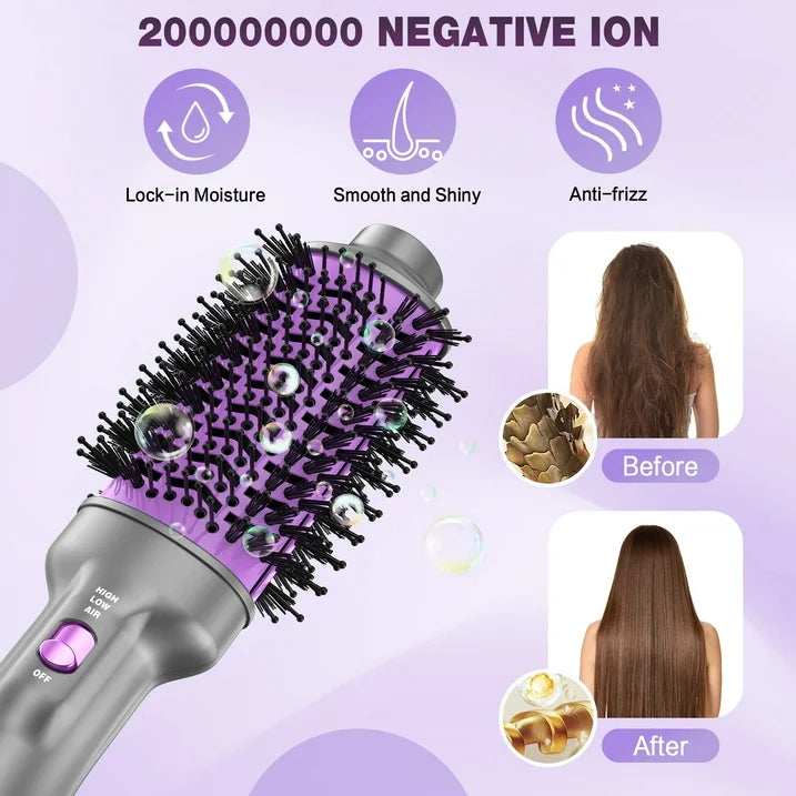 NEXPURE Hair Dryer and Blow Dryer Brush in One, New Upgrade 4 in 1 Hair Dryer Brush with Negative Ion Anti frizz Ceramic Titanium Barrel