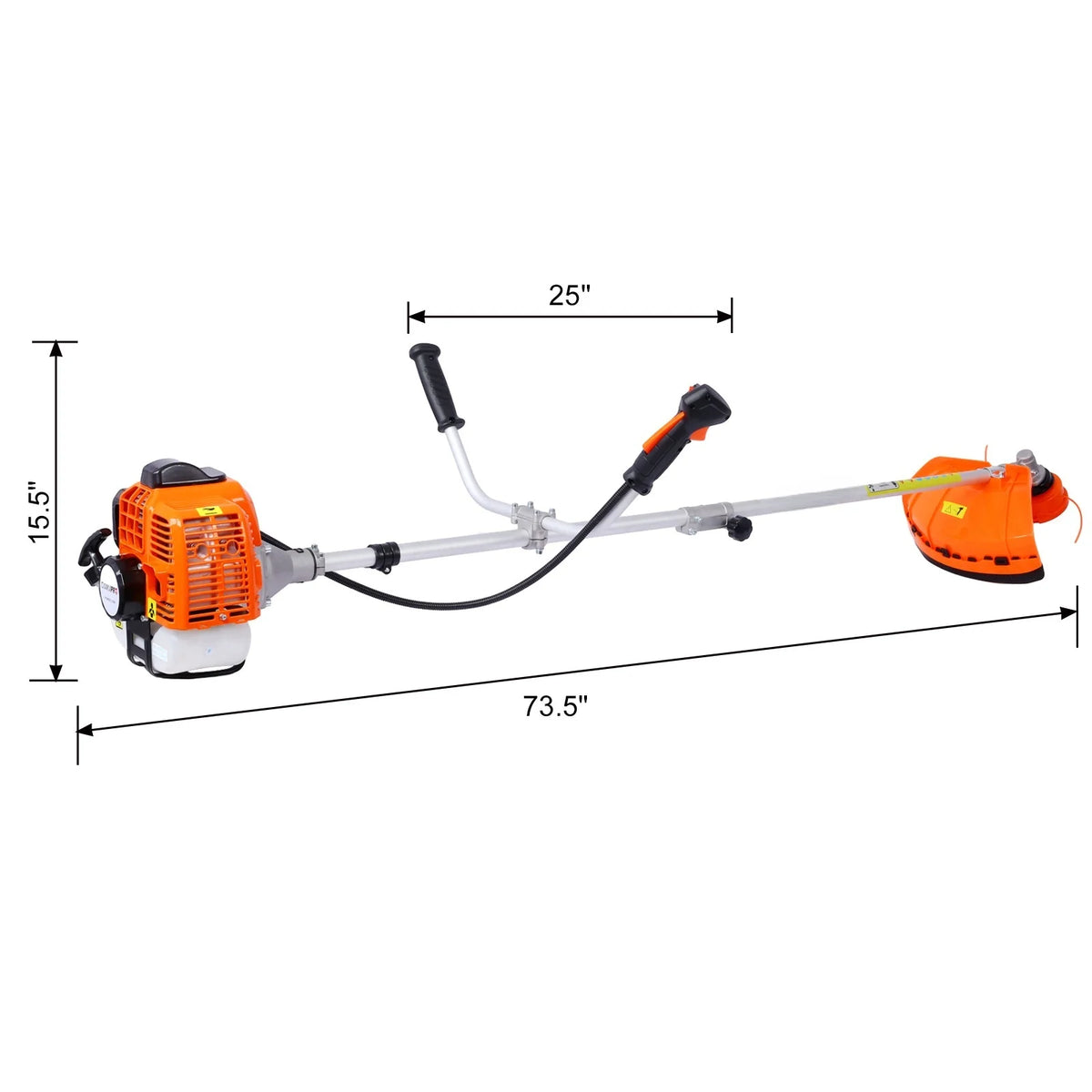 Ktaxon 52cc Weed Eater/Wacker Gas Powered, 2 in 1 String Trimme, with 10'' Brush Cutter, Rubber Handle & Shoulder Strap Included