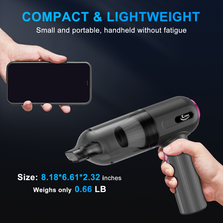 Handheld Cordless Vacuum Cleaner, 15000PA High Power Vacuum,Dust Collector,Digital Display,Rechargeable Car Vacuum,Suitable for Car,Home,Pet Hair