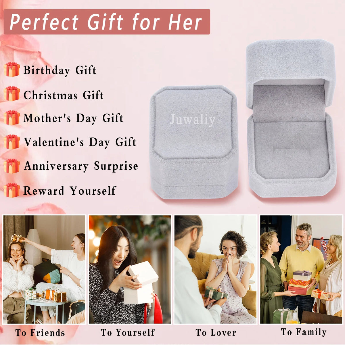 Juwaliy 9Ct Women Heart Ring 925 Sterling Silver Butterfly March Birthstone Aquamarine Blue Solitaire Ring Jewelry Birthday Gift for Mother