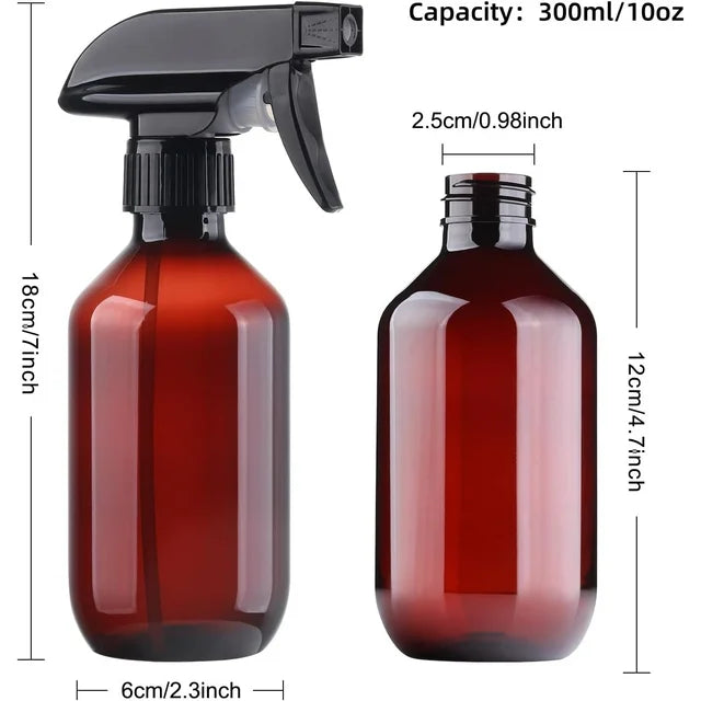 3 Pack Spray Bottles Water Spray Bottle for Plant 10 oz/300 ml Plastic Refillable Containers Fine Mist Small Spray Bottle with Adjustable Nozzle for Hair Cooking Cleaning