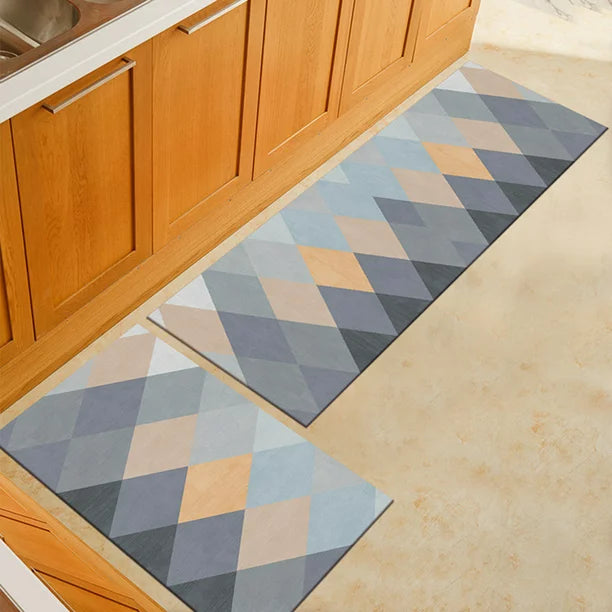 2Pcs Kitchen Mat Cushioned Anti-Fatigue Rug, Non-Slip, Thin and Comfort Rug for Kitchen, Floor, Home and Office