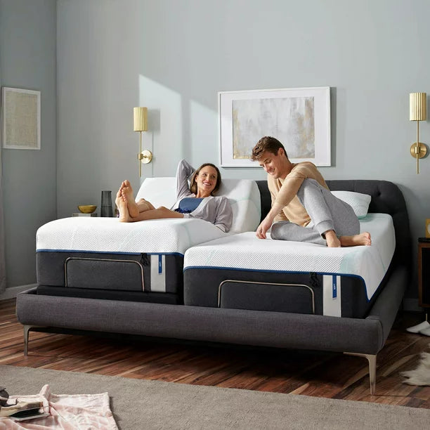 Split King Size Adjustable Bed Frame with USB Port and Head/ Foot Tilt,Remote Control,King Bed Frame Without Mattress