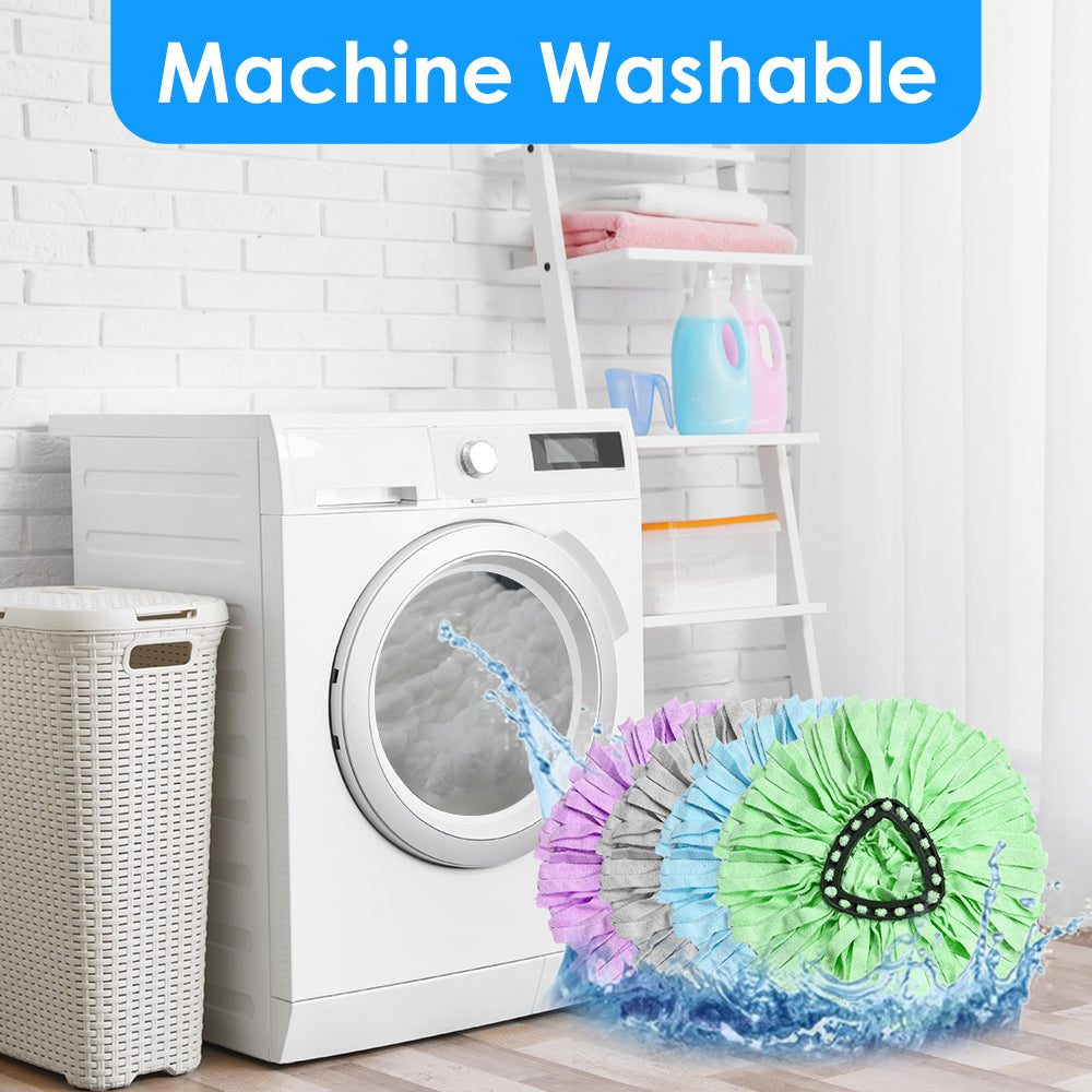 VACUSHOP Microfiber Cloth Mop Replacement Compatible with O-Cedar EasyWring Spin Mop Microfiber Easy Cleaning of Home Floors for 0.8" Diameter Mop Handle,1 base+2 mop