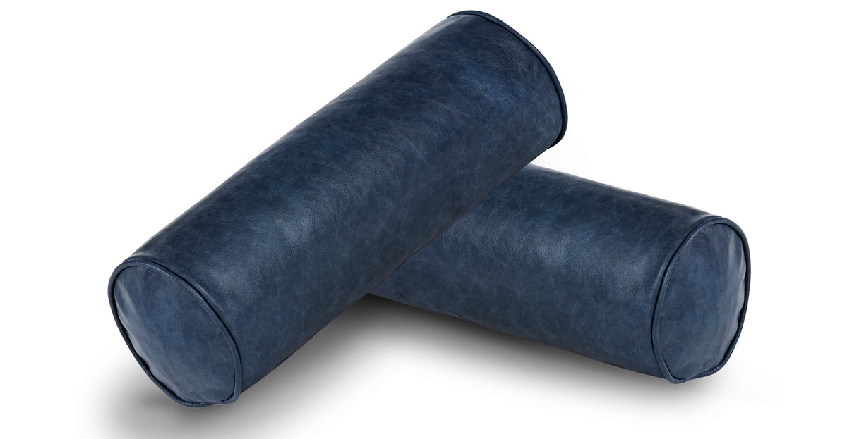 Napa Leather Bolster Pillow Set