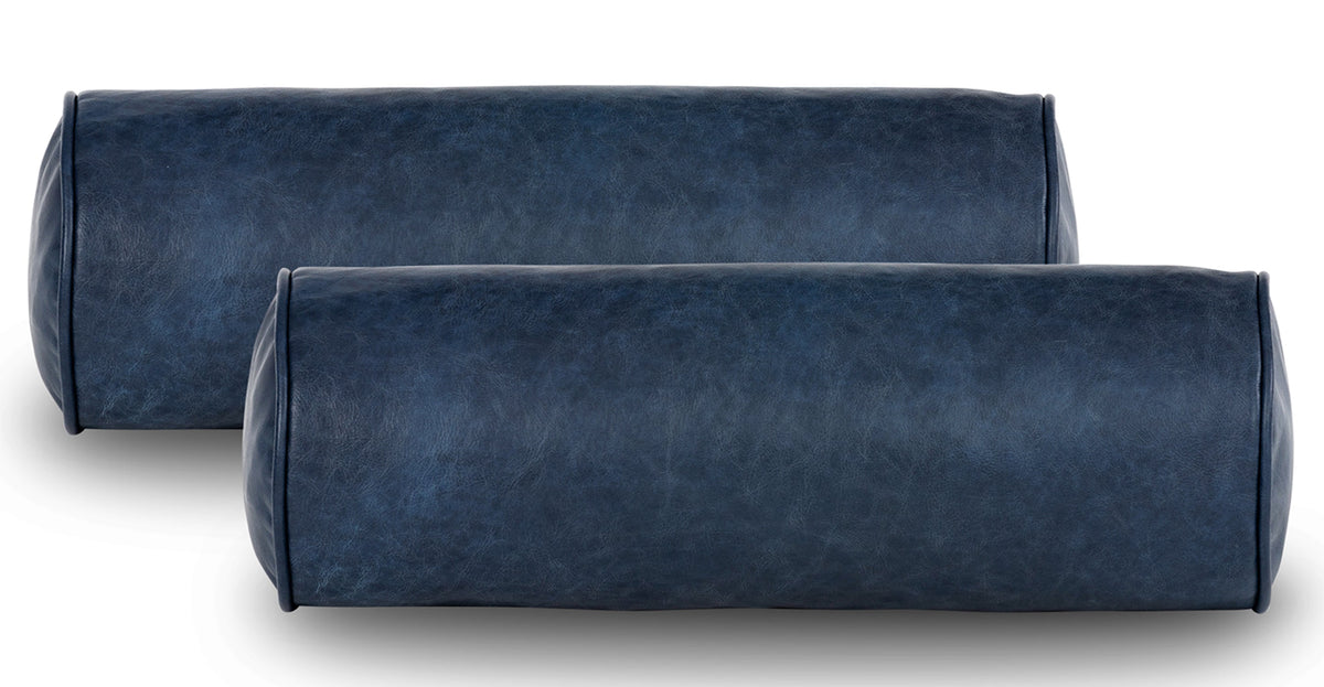 Napa Leather Bolster Pillow Set