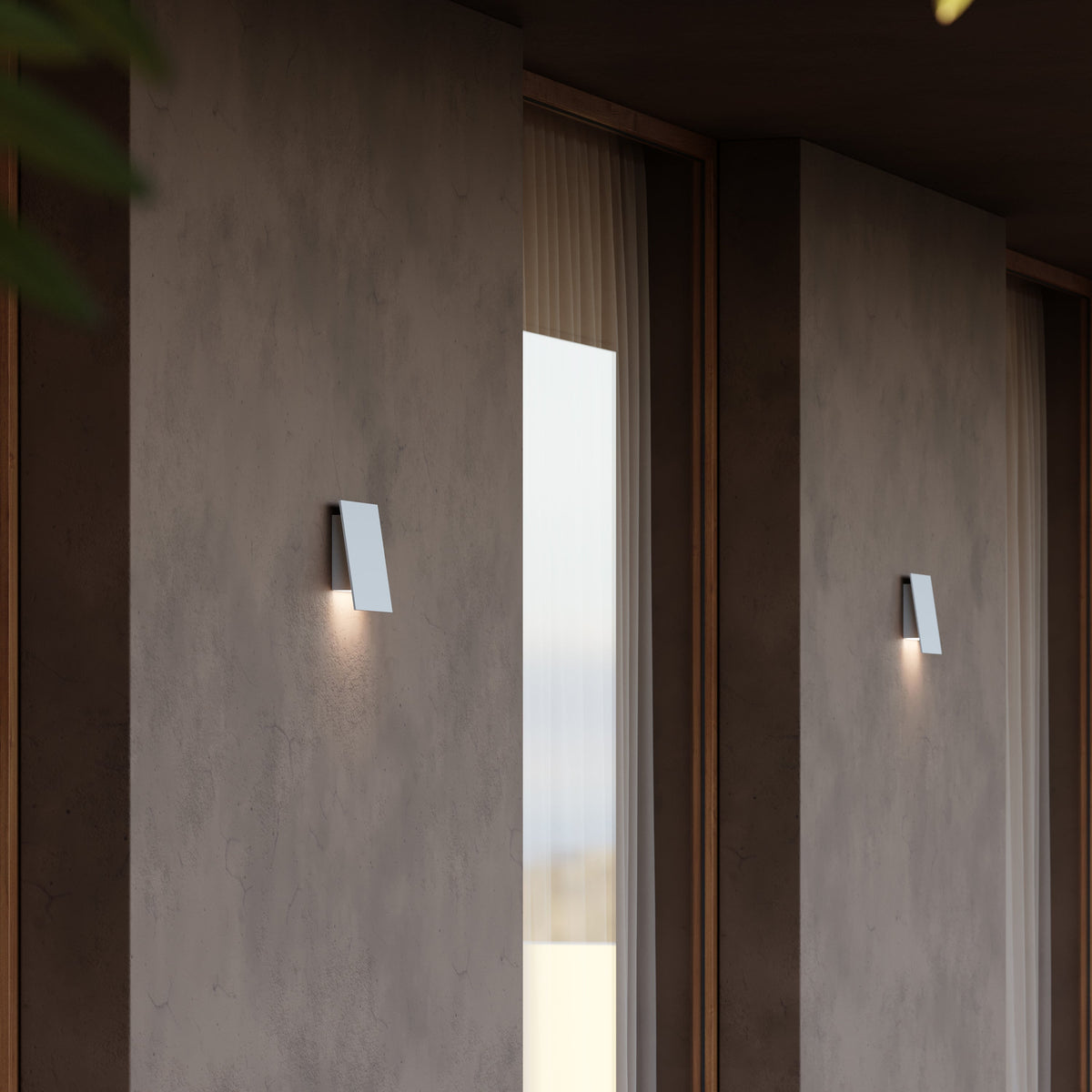 Inside-Out Angled Plane Downlight Wall Light