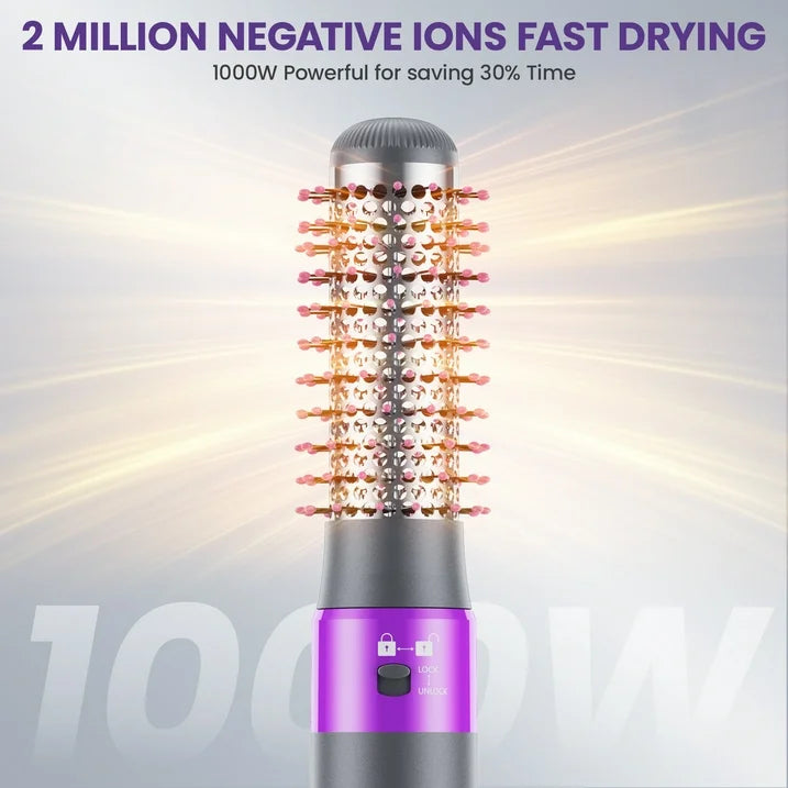NEXPURE 6 in 1 Hot Air Styler, Dusty Purple  Blow Dryer Brush, Fast Drying, No Heat Damage