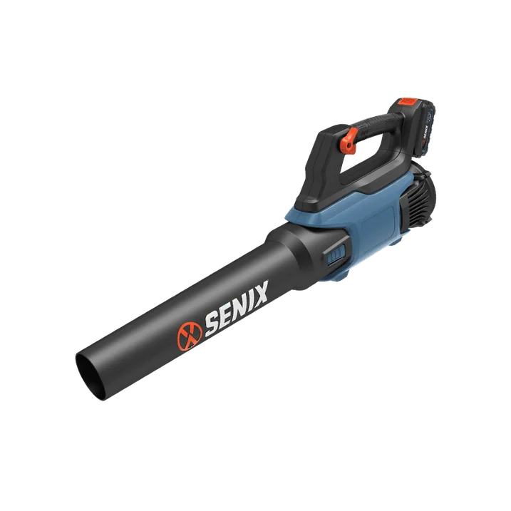 SENIX 20 Volt Max* Cordless Brushless Leaf Blower, Variable Air Speeds Up To 450 CFM 100 MPH, Light Weight, Battery and Charger Included, BLAX2-M3