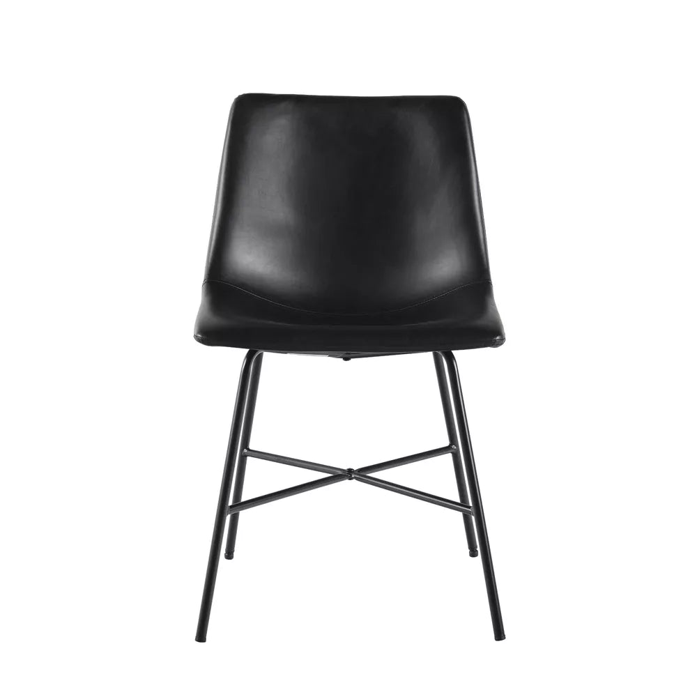 NicBex Dining Chairs Set of 2 PU Leather Barstools Chairs for Dining Table with Metal X Base Suitable for Kitchen, Home Bar