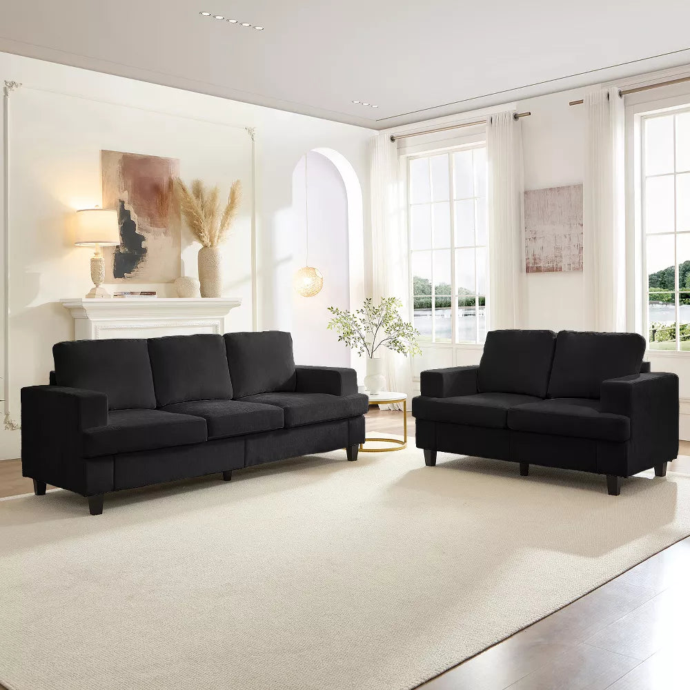 Mjkone 82" Width 3-Seat Sofa&Loveseat,Modular Sectional Couch Furniture Sets