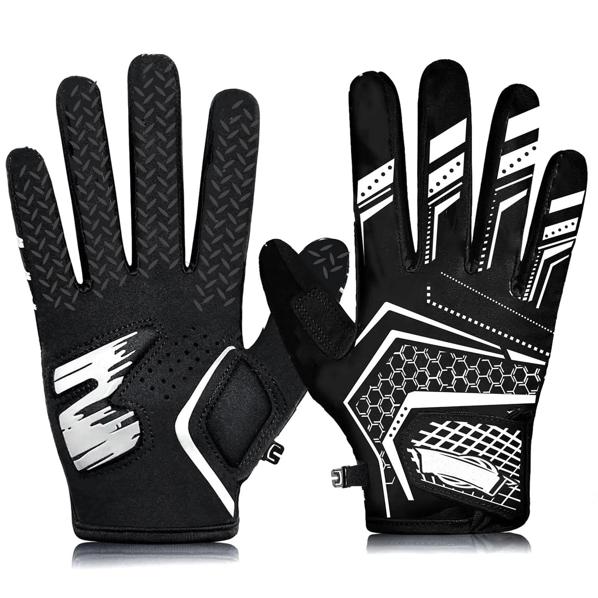 JASCOPRO Baseball Batting Gloves for Youth, L Size, 1 Pair, Black