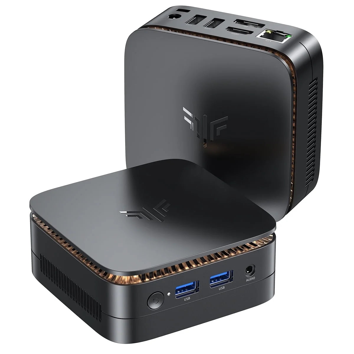 NIPOGI E1 Mini Desktop PC, Intel n97, 16GB DDR4, 512GB SSD, Win11 Pro, Black