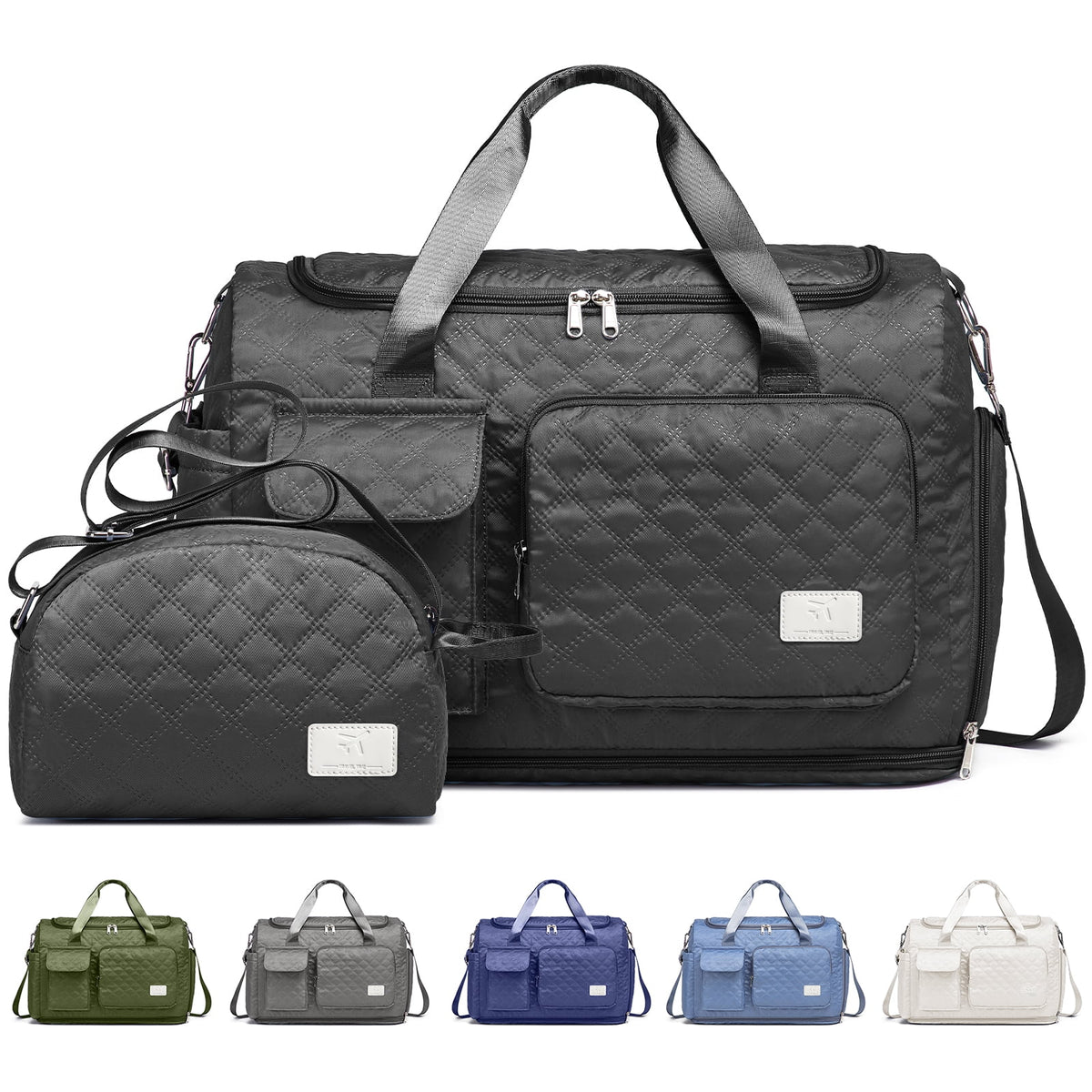 Joyway Travel Duffle Bag,Weekender Bags for Women with Shoe Compartment，Carry on Overnight Bag with Toiletry Bag,Gym Duffel Bag with Wet Pocket, Hospital Bags for Labor and Delivery