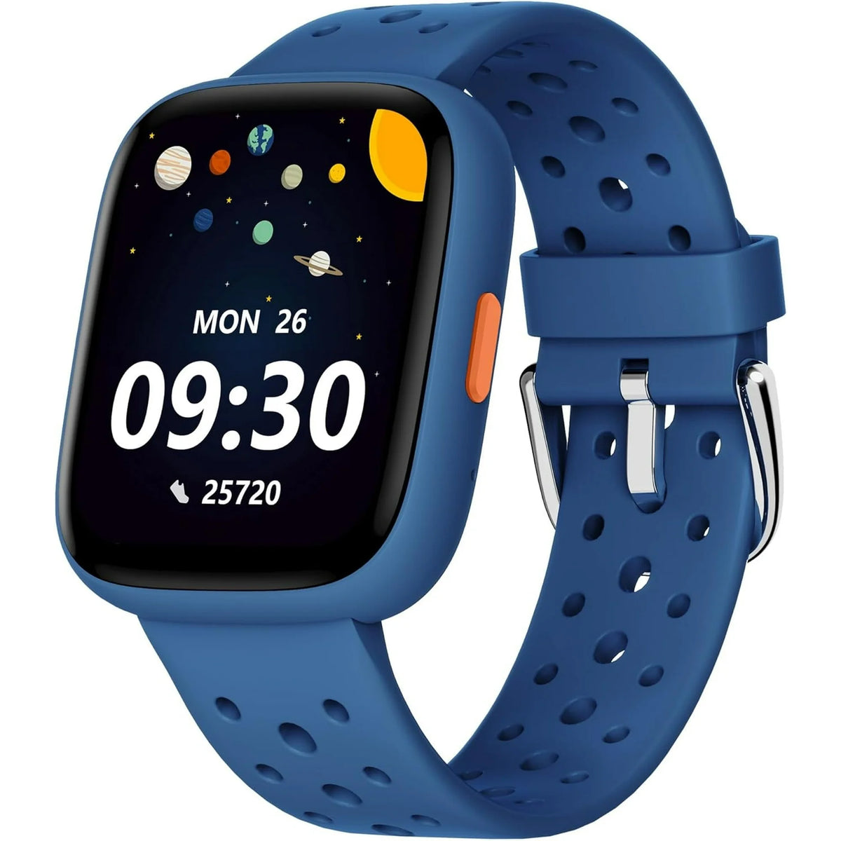 BIGGERFIVE Smart Watch for Kids No APP No Phone Needed, 1.8" Fitness Tracker Watch Pedometer, Sleep Monitor, IP68 Waterproof, Step Counter, Puzzle Games for Girls Boys Teens 5-16, Blue