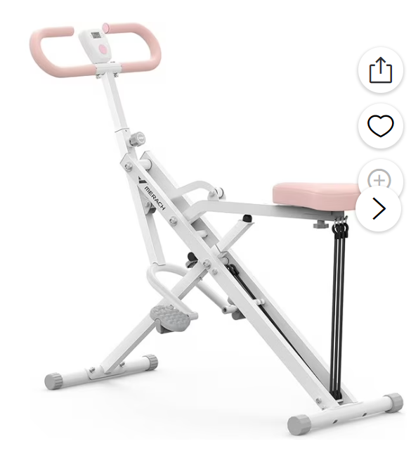 2 in 1 Squat Rowing Machine, Easy Setup & Foldable Exercise Equipment, Glute Trainer, Glutes & Leg Home Workout