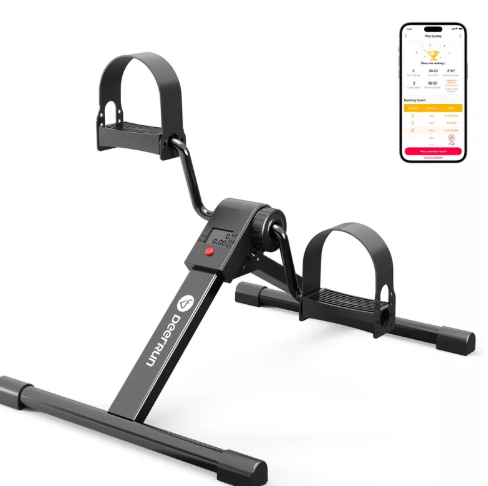 Deerrun Fitness Foldable Under Desk Exercise Bike Portable Arm and Leg Pedal Exerciser