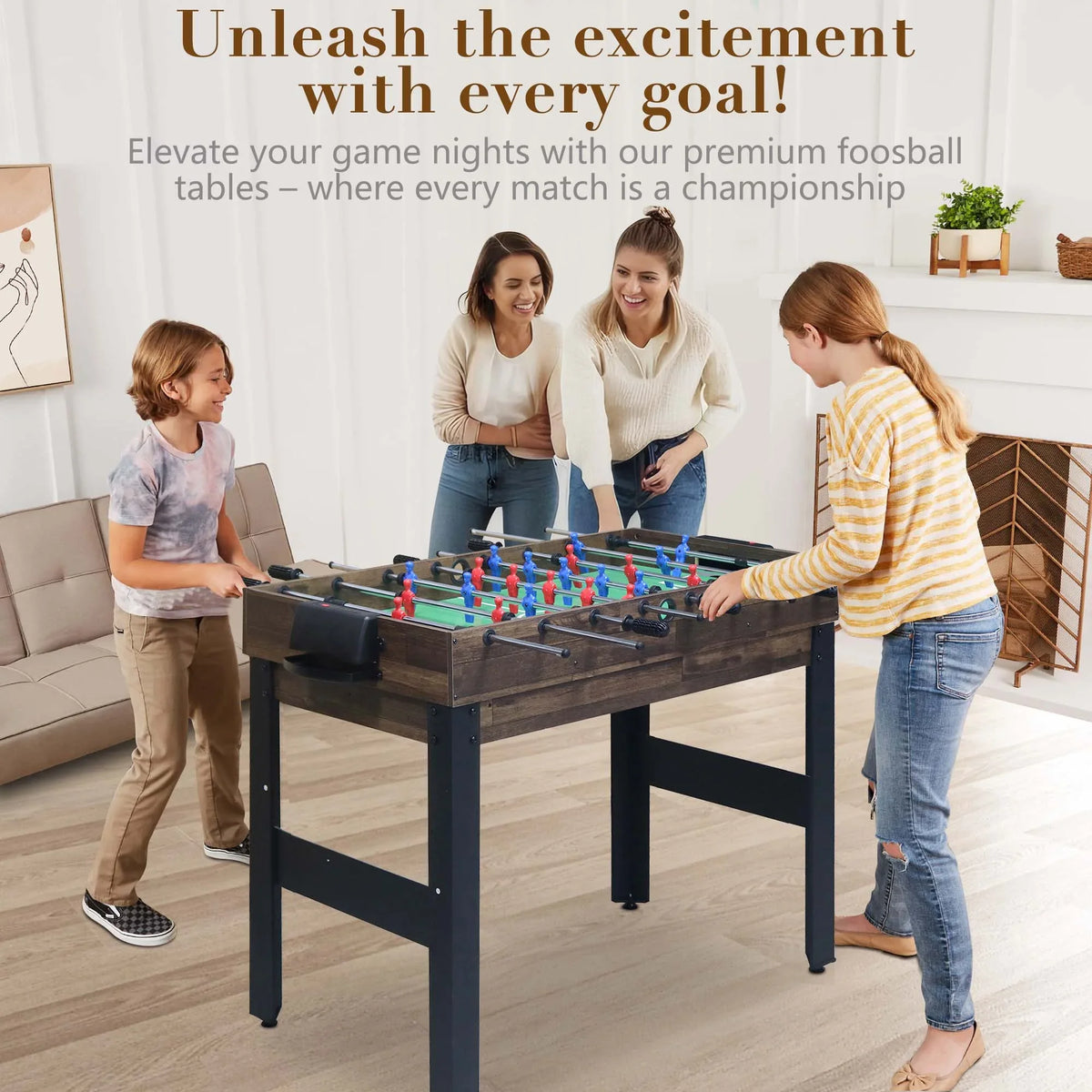 48'' 16 in 1 Multi Game Table Combo Game Table Set for Game Room, Multifunctional Game Table with Bow, Arrow, Basketball, Football, Hockey, Foosball, Shuffleboard, Ping Pong, Chess, Checkers, Bowling