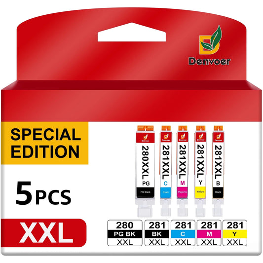 280XXL Ink Cartridge Compatible for Canon 280 and 281 Ink for Canon PGI-280 and CLI-281 Work with PIXMA TR8622a TR8600 Ink