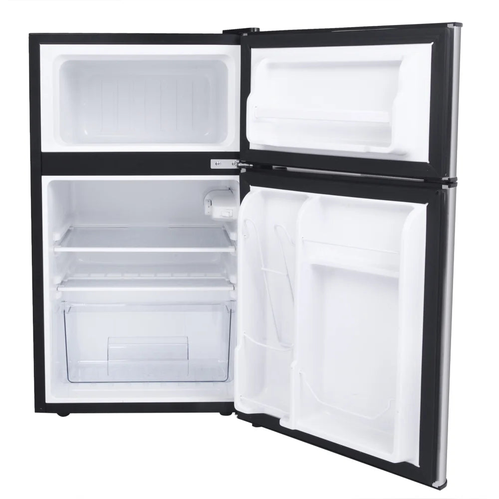 Segmart 90L Double Door Compact Design Mini Refrigerator with Freezer