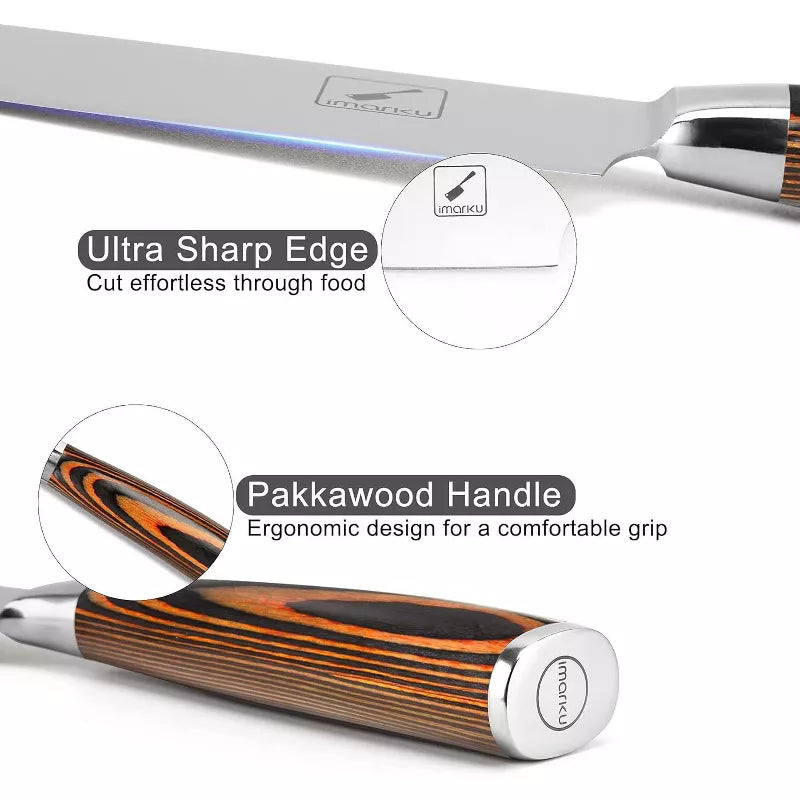 imarku Chef Knife - Pro Kitchen Knife 8 Inch Chef's Knives Japanese SUS440A Stainless Steel Sharp Paring Knife with Ergonomic Handle
